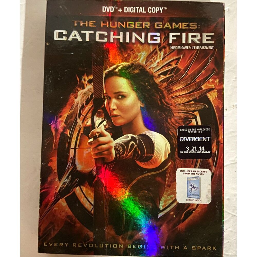 The Hunger Games: Catching Fire (DVD, 2013) New Sealed With Sleeve!